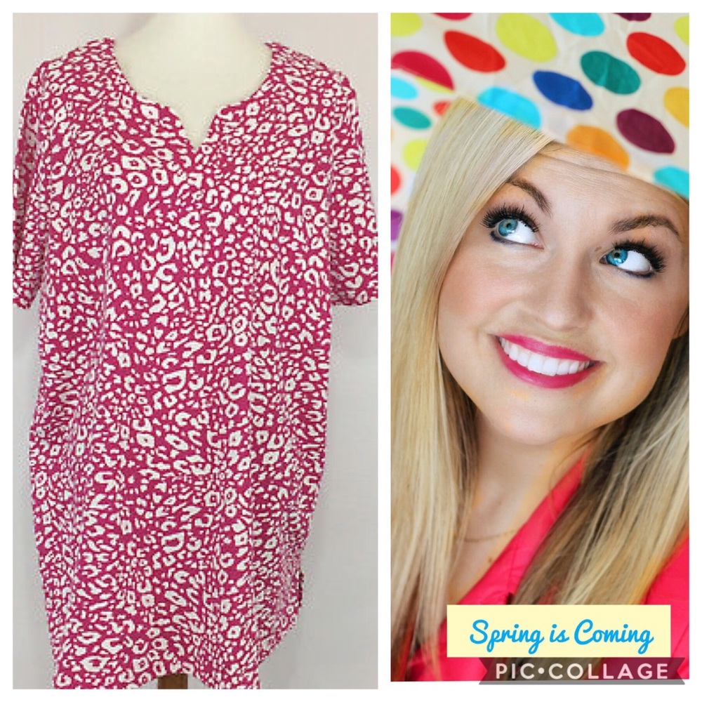 Womens Notch Neck Tunic Top SZ 1X (22/24) NEW